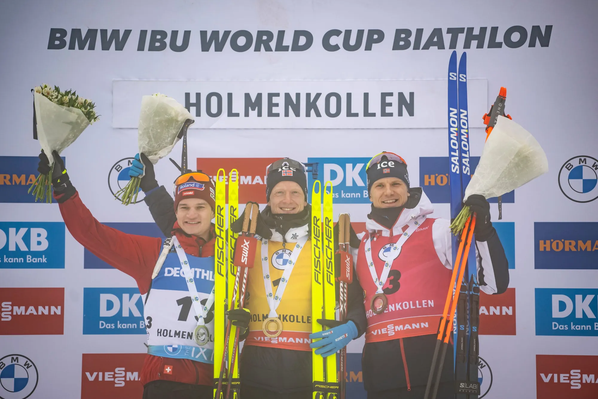 Niklas Hartweg auf dem Podest in Holmenkollen